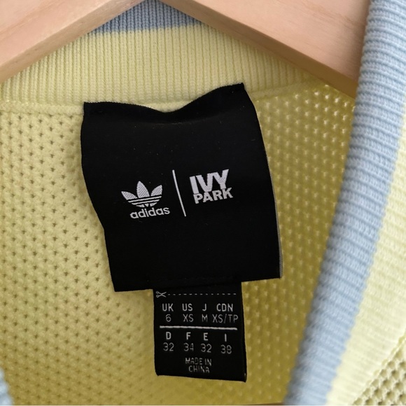 Adidas x IVY PARK Yellow and Blue Knit Crop Top sz XS - Picture 8 of 9